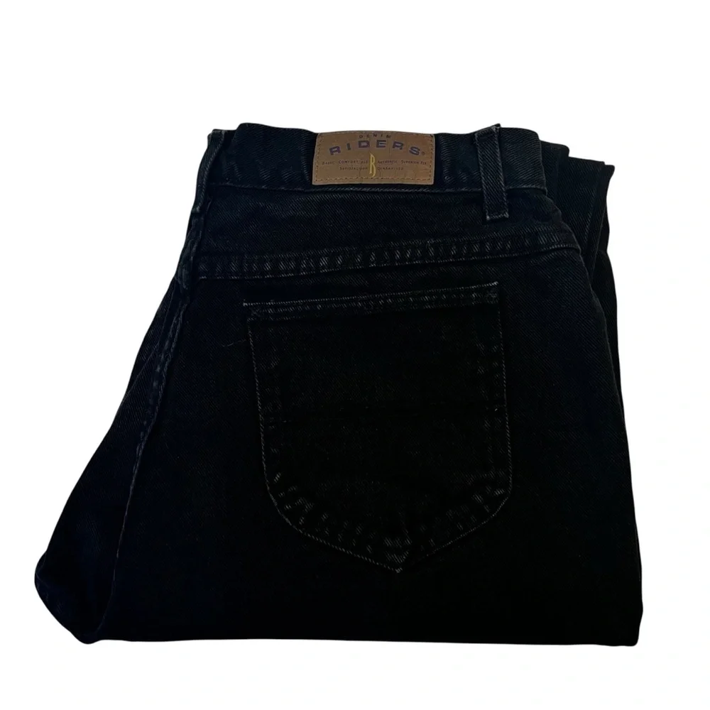 Vintage Riders‎ Black Denim Jeans Women’s 18 Long High Rise 90s